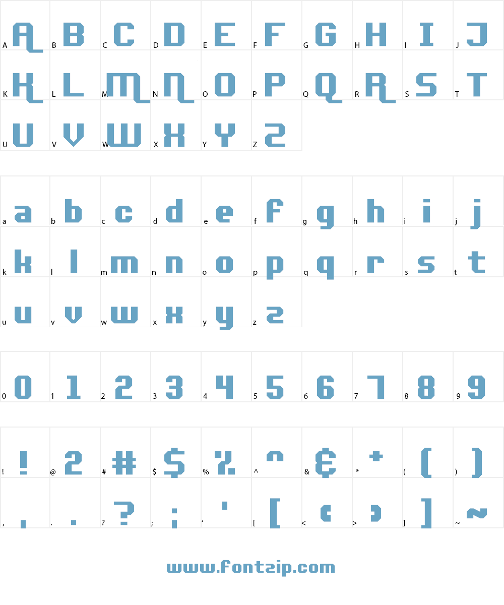 Adventure ReQuest Font Character